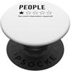 Funny Sarcastic Humor Introverts Gifts Persone Una stella troppe interazioni non consiglierebbero PopSockets PopGrip Adesivo