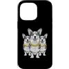 Cool 3 Hip Hop Trio Street Gold Chain Fu Custodia per iPhone 14 Pro Max Corgi Dog Rap Old School Retro Streetwear anni '80 '90 Tre