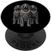 Cool 3 Hip Hop Trio Street Gold Chain Fu Irish Setter Dog Rap Old School Retro Streetwear anni '80 '90 PopSockets PopGrip Adesivo