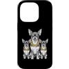 Cool 3 Hip Hop Trio Street Gold Chain Fu Custodia per iPhone 14 Pro Chihuahua Dog Rap Old School Retro Streetwear anni '80 '90 Tre