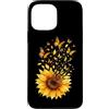 Sunflower Butterfly Floral Garden Nature Custodia per iPhone 13 Pro Max Giallo Girasole Farfalla Floreale Giardino Far