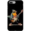 Rocking Robin Bird Outfit Custodia per iPhone 7 Plus/8 Plus Impressionante Robin Bird con chitarra elettrica per ragazzi e ragazze