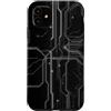 Monochrome Data Grid Custodia per iPhone 11 White Circuit Scheda Madre Gamer Tech Grafica Estetica