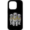 Cool 3 Hip Hop Trio Street Gold Chain Fu Custodia per iPhone 15 Pro Irish Wolfhound Dog Rap Old School Retro Streetwear anni '80 '90