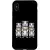 Cool 3 Hip Hop Trio Street Gold Chain Fu Custodia per iPhone XS Max Cavia Rap Old School Retro Streetwear 80s 90s Tre