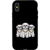 Cool 3 Hip Hop Trio Street Gold Chain Fu Custodia per iPhone X/XS Shih Tzu Dog Rap Old School Retro Streetwear anni '80 '90 Tre