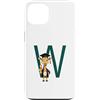 Timowo Studio Custodia per iPhone 13 Giraffa Diploma Lettera W Alfabeto Animale