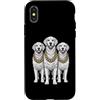 Cool 3 Hip Hop Trio Street Gold Chain Fu Custodia per iPhone X/XS Golden Retriever Rap Old School Retro Streetwear anni '80 e '90