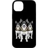 Cool 3 Hip Hop Trio Street Gold Chain Fu Custodia per iPhone 14 Plus Rat Terrier Rap Rap Old School Retro Streetwear anni '80 e '90