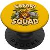 Safari Squad Studio Safari Squad - Simpatico motivo animali della giungla PopSockets PopGrip Adesivo