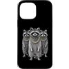 Cool 3 Hip Hop Trio Street Gold Chain Fu Custodia per iPhone 13 Pro Max Raccoon Trash Panda Rap Old School Retro Streetwear anni '80 e '90