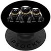 Cool 3 Hip Hop Trio Street Gold Chain Fu Honey Badger Ratel Rap Old School, abbigliamento da strada retrò anni '80 e '90 PopSockets PopGrip Adesivo