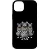 Cool 3 Hip Hop Trio Street Gold Chain Fu Custodia per iPhone 14 Plus Rat Mouse Rap Old School Retro Streetwear 80s 90s Tre