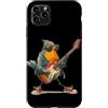 Rocking Robin Bird Outfit Custodia per iPhone 11 Pro Max Impressionante Robin Bird con chitarra elettrica per ragazzi e ragazze