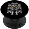 Cool 3 Hip Hop Trio Street Gold Chain Fu Miniatura Schnauzer Rap Old School Retro Streetwear 80s 90s PopSockets PopGrip Adesivo