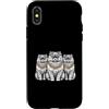 Cool 3 Hip Hop Trio Street Gold Chain Fu Custodia per iPhone X/XS Gatto persiano Rap Old School Retro Streetwear 80s 90s Tre