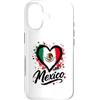 Mexico Travel Heart Co Custodia per iPhone 17 I Love Mexico Vacation Travel Heart Flag design messicano