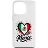 Mexico Travel Heart Co Custodia per iPhone 13 Pro I Love Mexico Vacation Travel Heart Flag design messicano