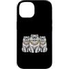 Cool 3 Hip Hop Trio Street Gold Chain Fu Custodia per iPhone 14 Gatto persiano Rap Old School Retro Streetwear 80s 90s Tre