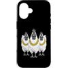 Cool 3 Hip Hop Trio Street Gold Chain Fu Custodia per iPhone 16 Pollo, gallina, gallo, rap, vecchia scuola, retrò, streetwear anni '80 e '90