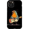 Rocking Robin Bird Outfit Custodia per iPhone 11 Pro Costume da pettirosso canto con chitarra elettrica e piuma