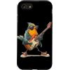 Rocking Robin Bird Outfit Custodia per iPhone SE (2020) / 7/8 Impressionante Robin Bird con chitarra elettrica per ragazzi e ragazze