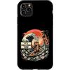 Mahjong Capybara Fun Custodia per iPhone 11 Pro Max Capybara Surfing Mahjong Time Tropical Beach Wave