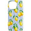 Preposh Custodia per iPhone 14 Pro Max Limone Azzurro Strisce Preppy Estetica Estetica Carino