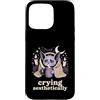 Bat Lover Coffee Drinking Custodia per iPhone 15 Pro Max Piangere esteticamente carino pipistrello pastello