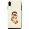 Paws In Socks Studio Custodia per iPhone XS Max Simpatico riccio in un comodo calzino da bambino Hedgie Mom Cutecore