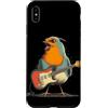 Rocking Robin Bird Outfit Custodia per iPhone XS Max Costume da pettirosso canto con chitarra elettrica e piuma