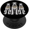 Cool 3 Hip Hop Trio Street Gold Chain Fu Irish Wolfhound Dog Rap Old School Retro Streetwear anni '80 '90 PopSockets PopGrip Adesivo