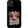 Cute Cow Funny Moood Swings Aesthetic Custodia per iPhone 11 Pro Max Moood Swings Carino Mucca Divertente Kawaii
