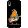 Rocking Robin Bird Outfit Custodia per iPhone XR Costume da pettirosso canto con chitarra elettrica e piuma