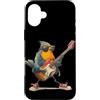 Rocking Robin Bird Outfit Custodia per iPhone 16 Plus Impressionante Robin Bird con chitarra elettrica per ragazzi e ragazze