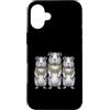 Cool 3 Hip Hop Trio Street Gold Chain Fu Custodia per iPhone 16 Plus Cavia Rap Old School Retro Streetwear 80s 90s Tre