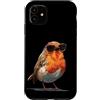 Robin Bird Outfit Custodia per iPhone 11 Occhiali da sole per gli amanti di pettirossi e piume