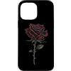 Romantic Rose Flowers Graphic Women Girl Custodia per iPhone 13 Pro Max Rosa rossa scura fiore grafico rose fiori gotico romantico