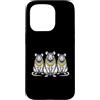 Cool 3 Hip Hop Trio Street Gold Chain Fu Custodia per iPhone 15 Pro Topo Rat Rap Old School Retro Streetwear 80s 90s Tre