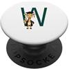 Timowo Studio Giraffa Diploma Lettera W Alfabeto Animale PopSockets PopGrip Adesivo
