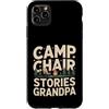 Grandpa Camping Campfire Camper Custodia per iPhone 11 Pro Max Sedia da campeggio Storie Nonno Camping fire