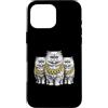 Cool 3 Hip Hop Trio Street Gold Chain Fu Custodia per iPhone 16 Pro Max Gatto persiano Rap Old School Retro Streetwear 80s 90s Tre