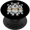 Cool 3 Hip Hop Trio Street Gold Chain Fu Corgi Dog Rap Old School Retro Streetwear anni '80 '90 Tre PopSockets PopGrip Adesivo
