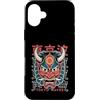 TOKYO WAVES Oni Mask Designs Custodia per iPhone 16 Plus Hannya Oni Mask Devil Yokai - Maschera giapponese con tatuaggio demone