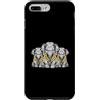 Cool 3 Hip Hop Trio Street Gold Chain Fu Custodia per iPhone 7 Plus/8 Plus Elefante Rap Old School Retro Streetwear 80s 90s Tre