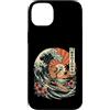 Tropical Tile Fun Custodia per iPhone 14 Plus Mahjong Time Capybara Surf Retro Wave Tramonto