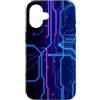 AI Hardware Microchip Tech Custodia per iPhone 16 Computer Circuit Board Tech Grafico Nerd Geek
