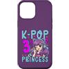 Girls Birthday Korean Kids K Pop Fan K-P Custodia per iPhone 12 Pro Max K-Pop Principessa Età 3 Anni Compleanno Bambino