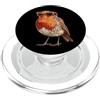 Robin Bird Outfit Grafica divertente con pettirosso con gli occhiali PopSockets PopGrip per MagSafe