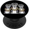 Cool 3 Hip Hop Trio Street Gold Chain Fu Palla Pitone Serpente Rap Old School Retro Streetwear 80s 90s PopSockets PopGrip Adesivo